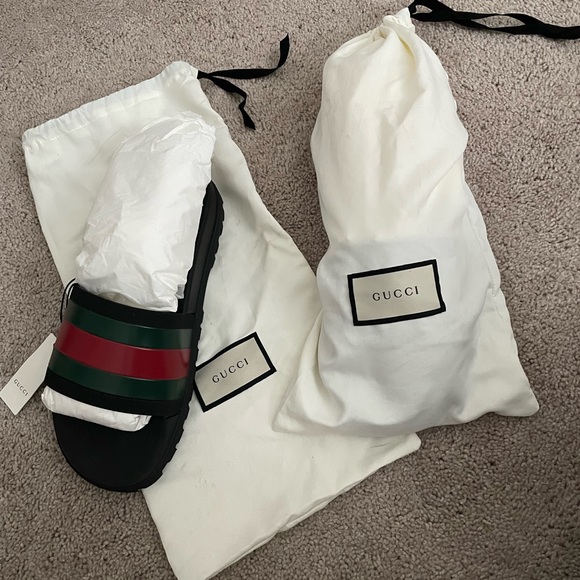 Gucci Web Slide Sandals - Picture 7 of 10